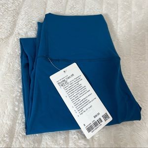 Lululemon Wunder Train HR Tight 25” Capri Blue Sz 8